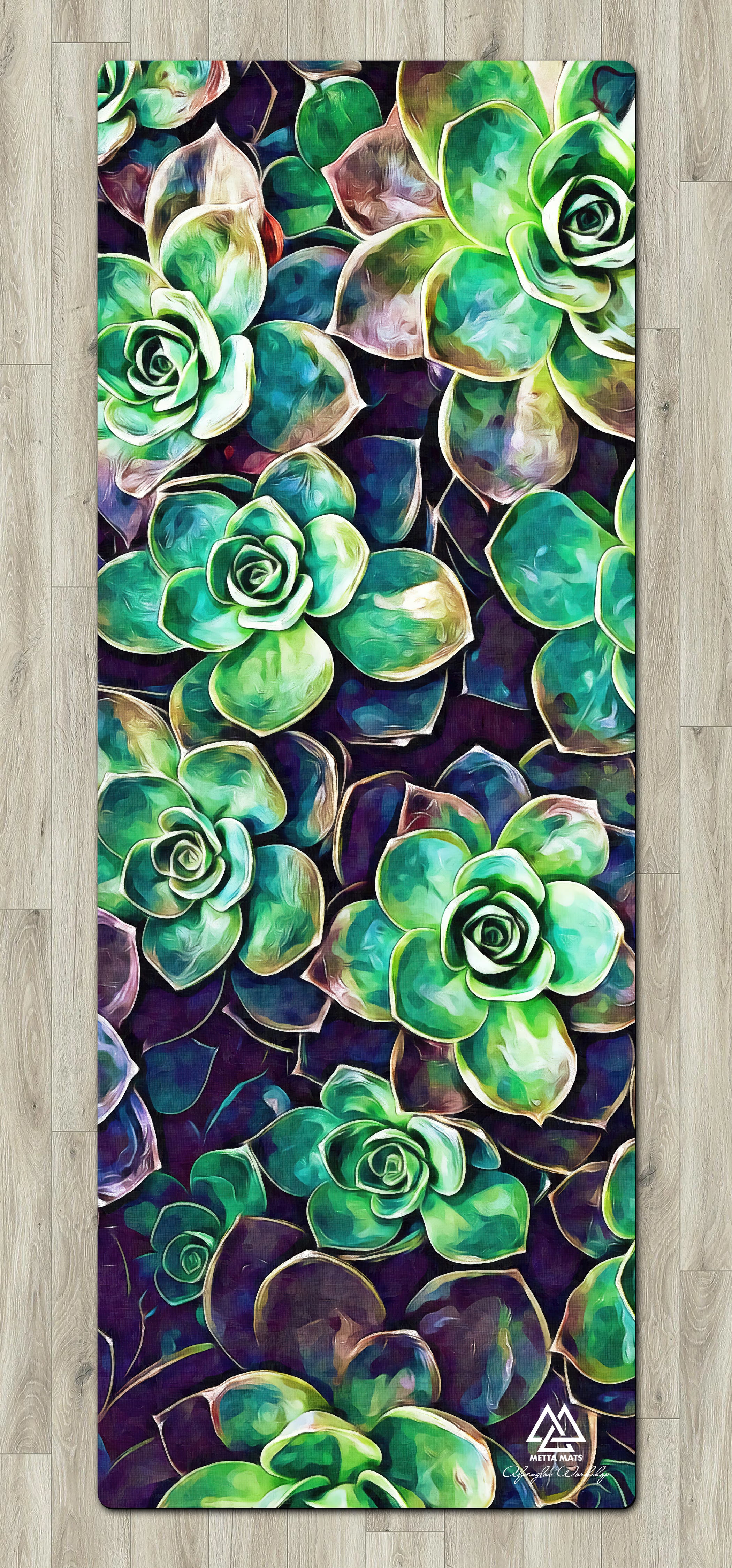 Cute Cactus And Succulent Print Yoga Mat