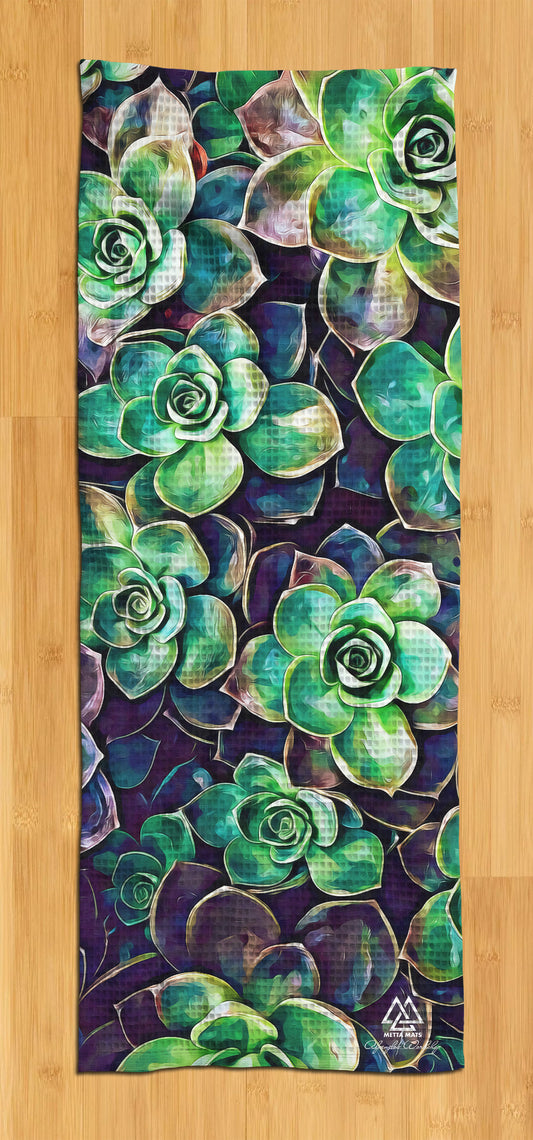 "Group of Succulents" Yoga Towel