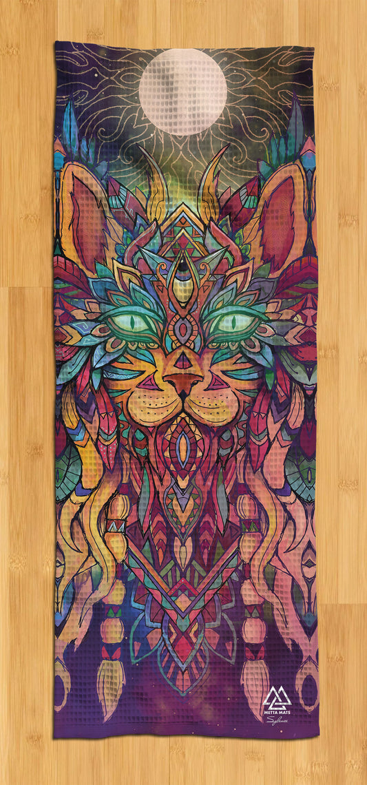 "Cat Spirit" Yoga Towel