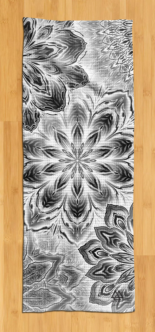 "White Mandala" Yoga Towel