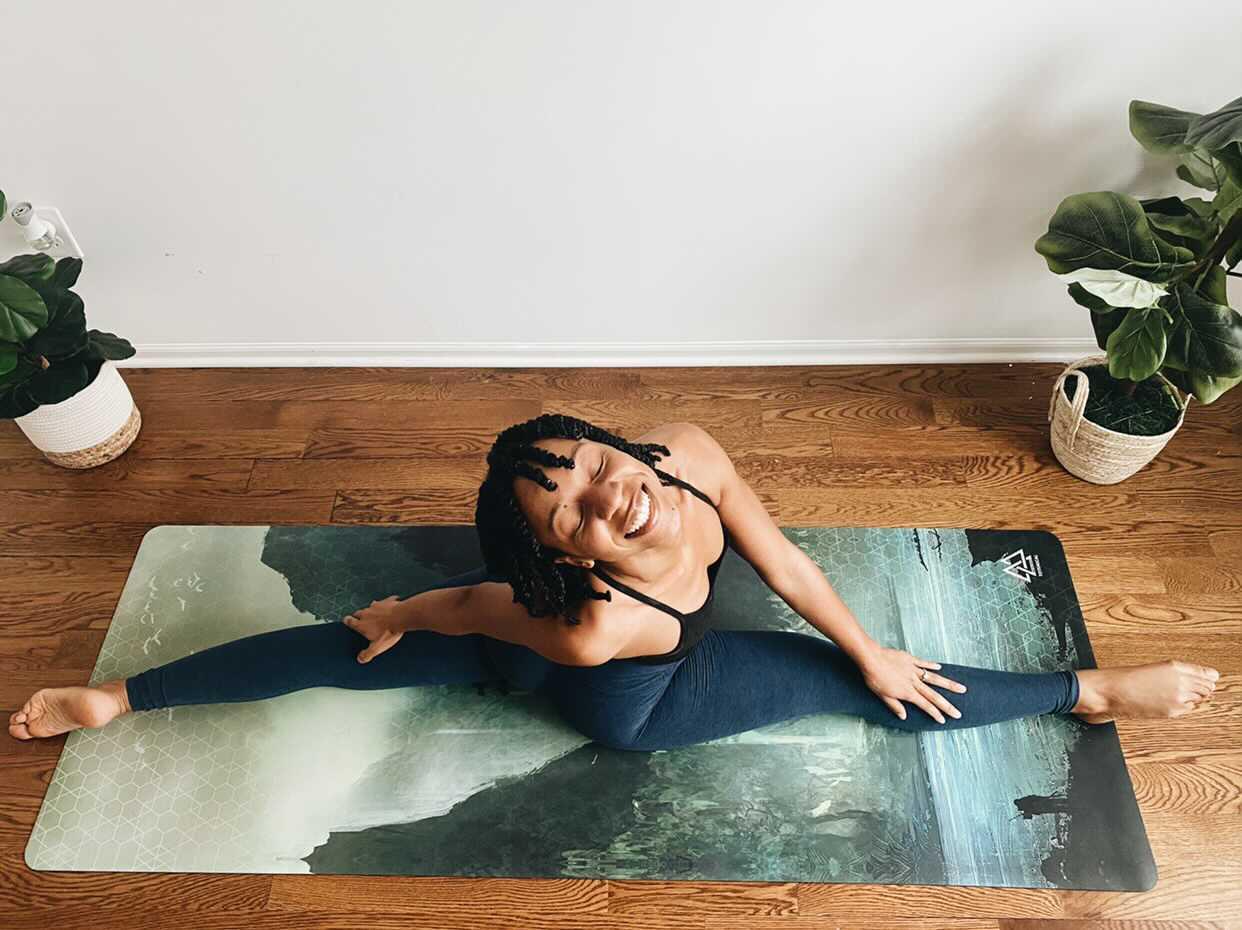 Neutral Ikats Yoga Mat