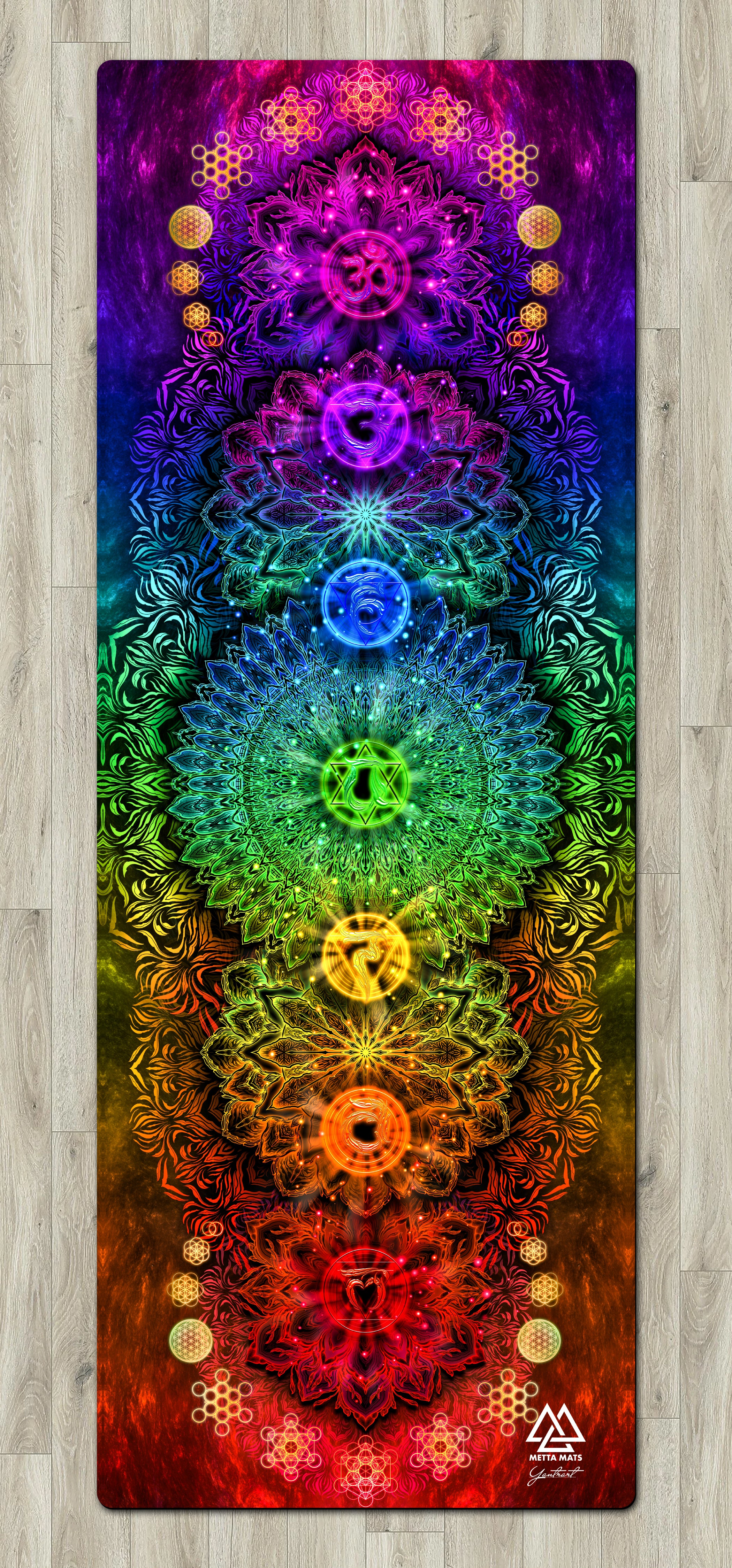 Chakra Alchemy Sri Yantra Colourful Original Art, Fuzzy Soft Top Hot offers Yoga Mats